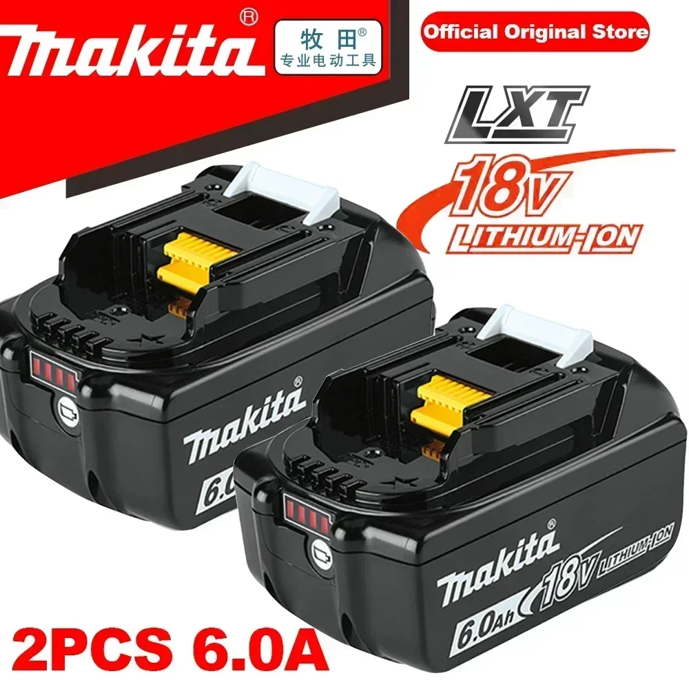 MAKITA 18V Ah Rechargeable Li-Ion Battery, BL1830 BL1860B BL1860 BL1850 Replacement for DHP482 Power Tool LXT
