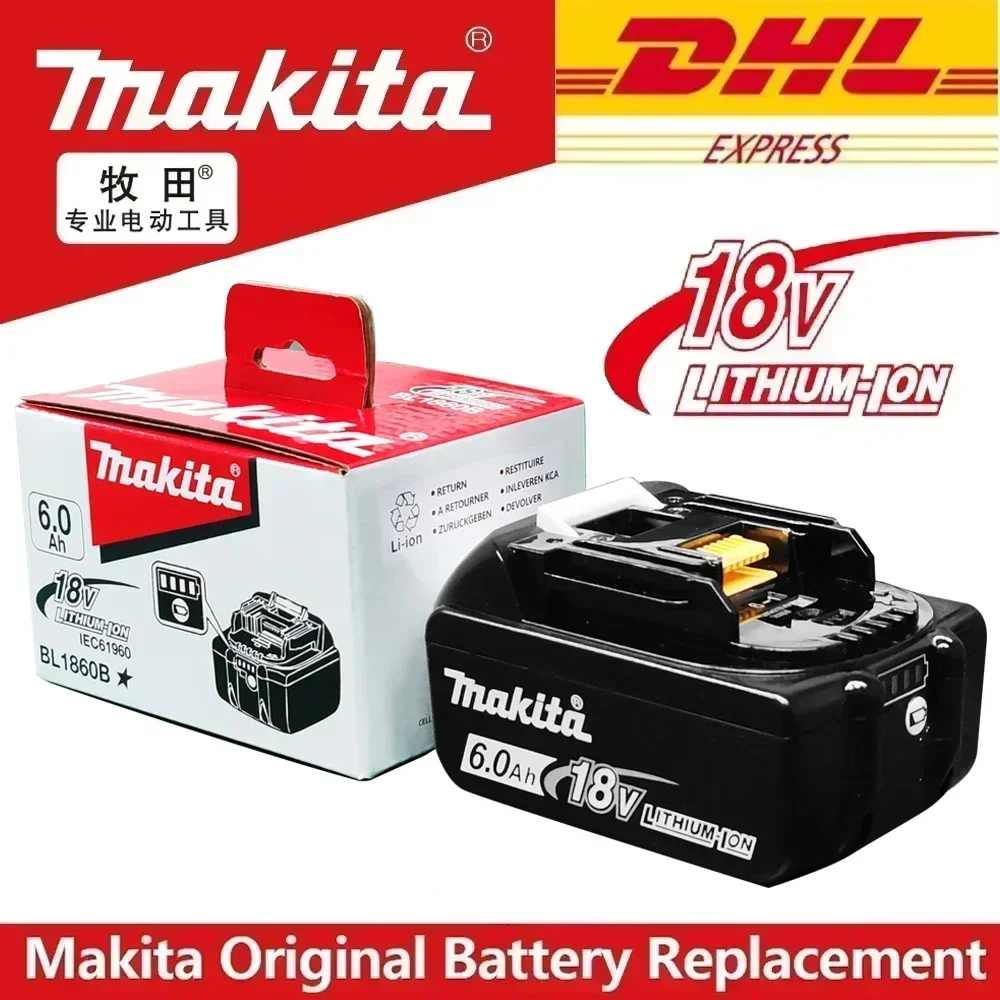 MAKITA 18V Lithium Battery, Ah Rechargeable LED, for BL1860B BL1850B BL1840B BL1830B Power Tool Replacement