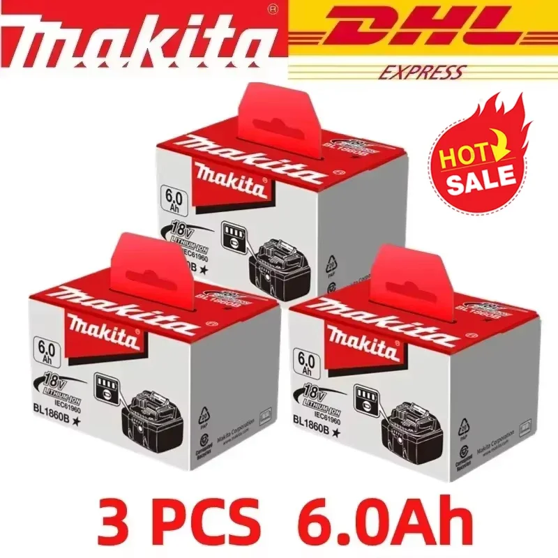 MAKITA Original 18V Li-Ion Battery, for BL1830 BL1830B BL1840 BL1840B BL1850 BL1850B Power Tools