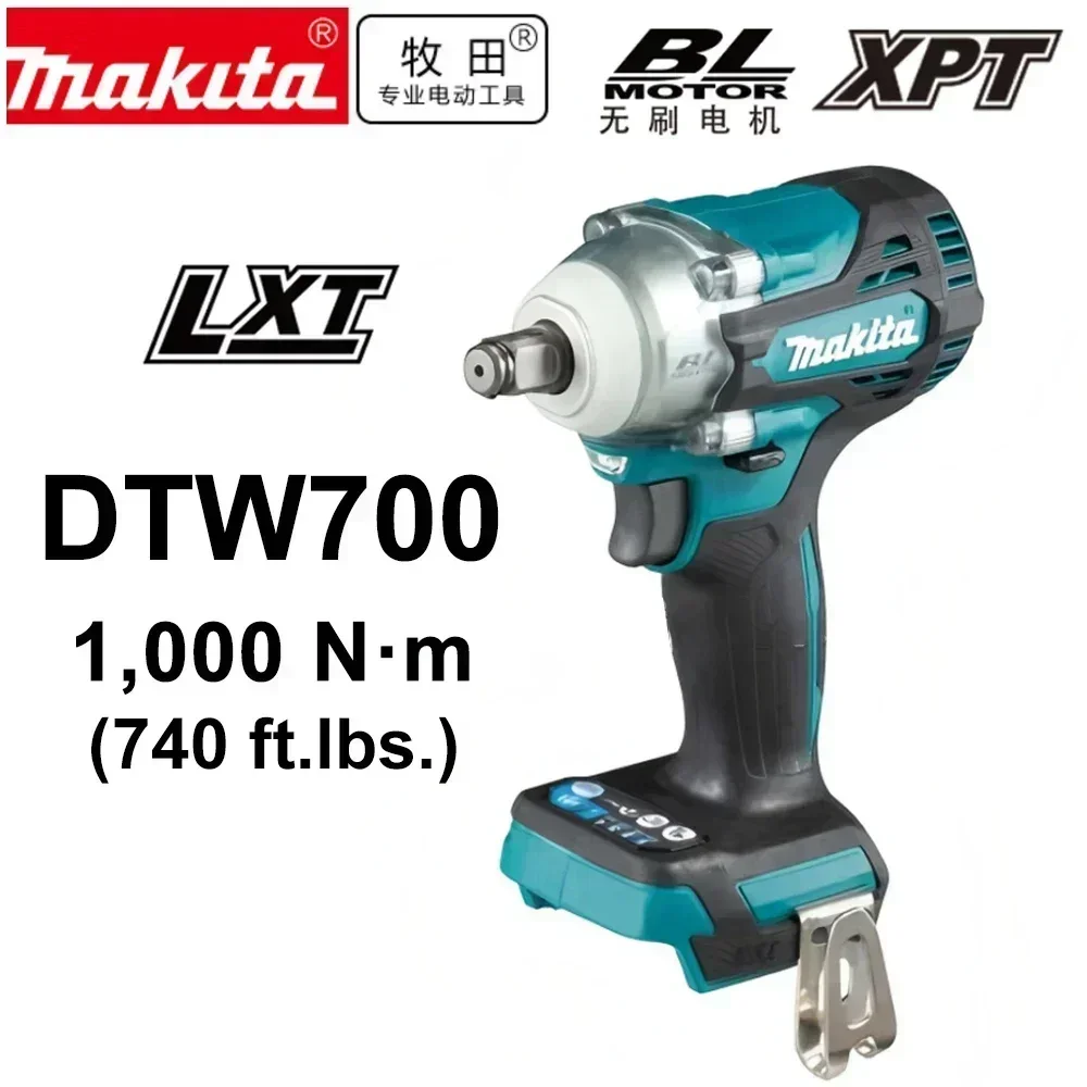 MAKITA DTW700 1000N.M Torque Brushless Cordless Impact Wrench with 1/2" Drive for 18V Battery
