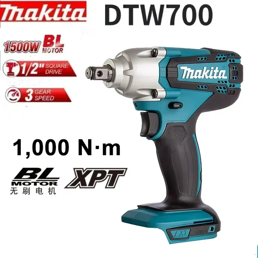 ✅NEW Makita DTW700 1000N.m Cordless Impact Wrench Brushless Electric Wrench Screwdriver Large Torque Auto Repair Power Tools🔋