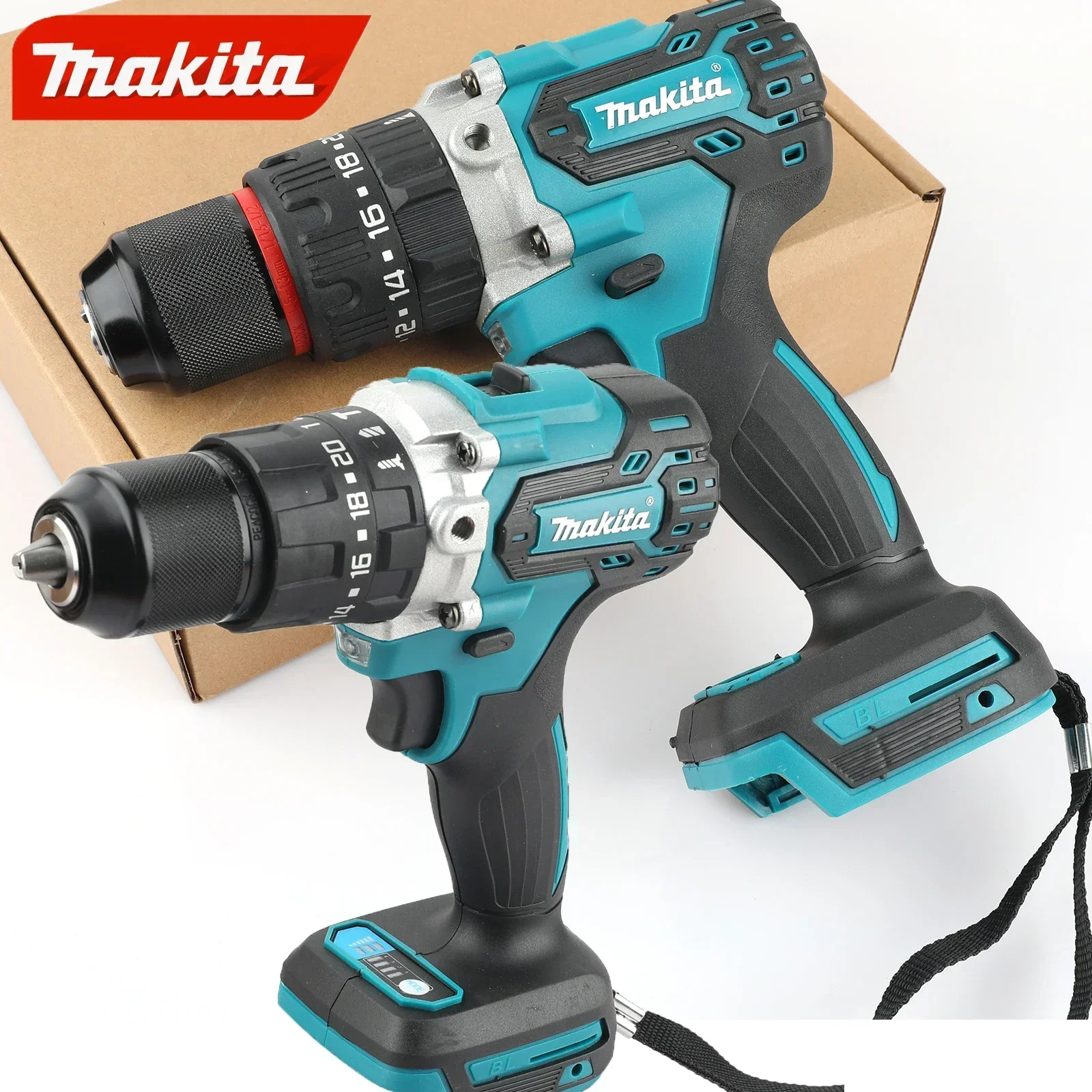 MAKITA DDF487 13mm Brushless Impact Drill/Driver, 18V Lithium-Ion, Red & Black