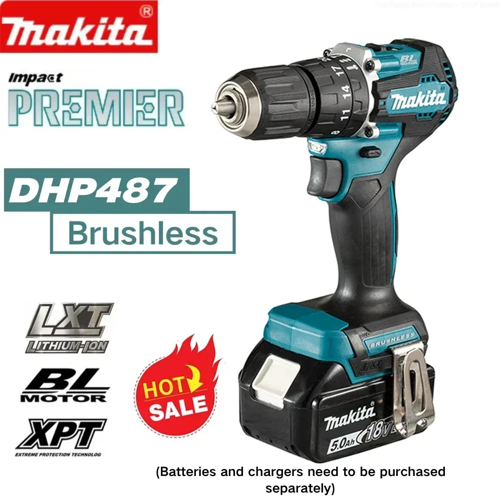 MAKITA DHP487 Cordless Impact Drill/Driver, Electric Hammer Drill, Lithium-Ion Battery Powered Let me know if you need help with any other product titles!