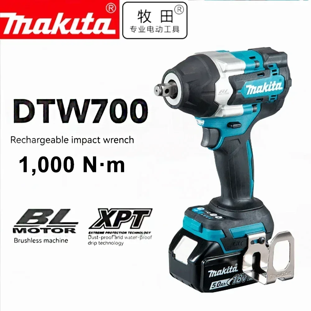 MAKITA DTW700 Electric Impact Wrench 1000N.m (High Torque) 1/2" Compatible with 18V Makita Batteries