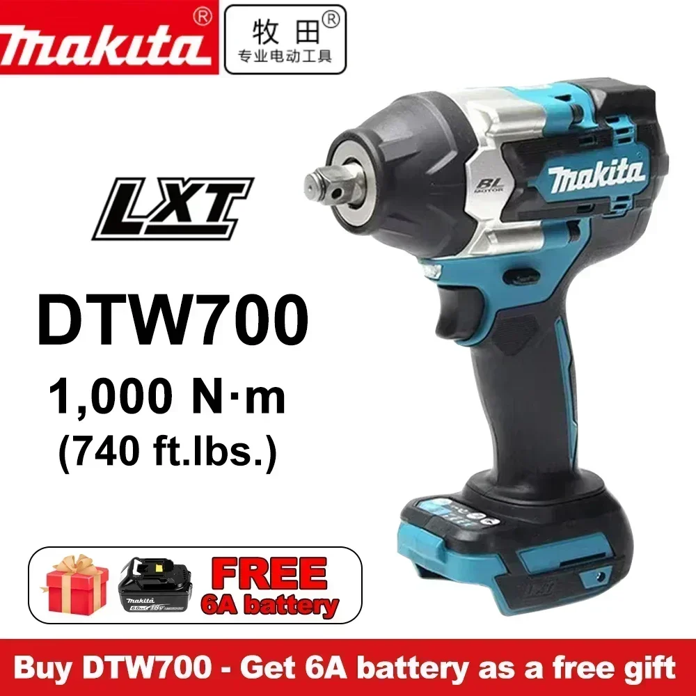 MAKITA DTW700 Brushless Cordless High Torque Impact Wrench 18V Electric Tool