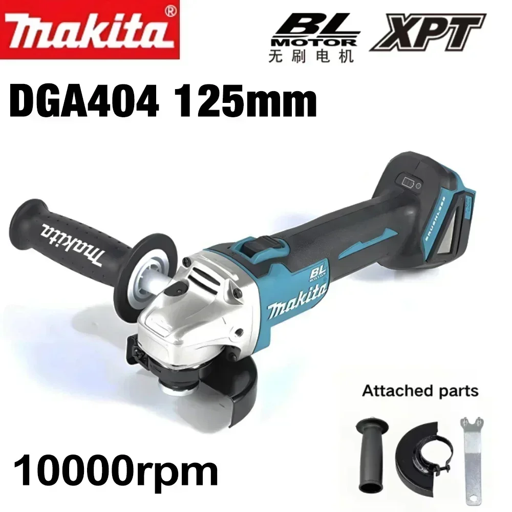 MAKITA DGA404 18V Cordless Angle Grinder Brushless Motor, Wireless Power Tool for Makita Systems Sander Electric Grinder Tool