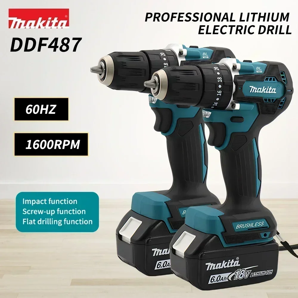 🏆🥇Makita DDF487 18V Cordless Brushless Electric Drill Driver Compact High Torque LXT Electric Variable Speed Brushless Motor T
