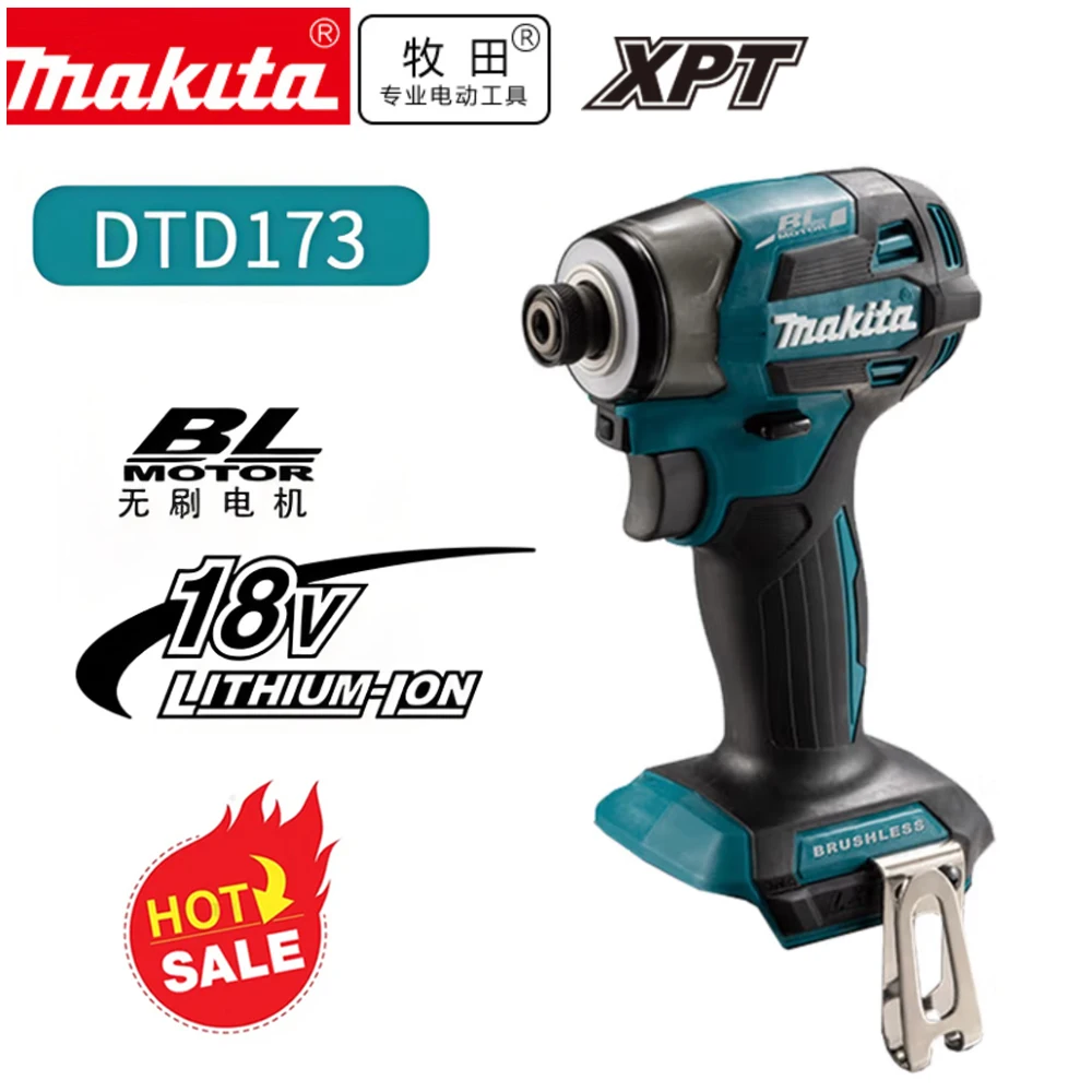MAKITA DTD173 Brushless Impact Driver 180N.m Cordless Drill/Screwdriver, Powered by Makita 18V Battery
