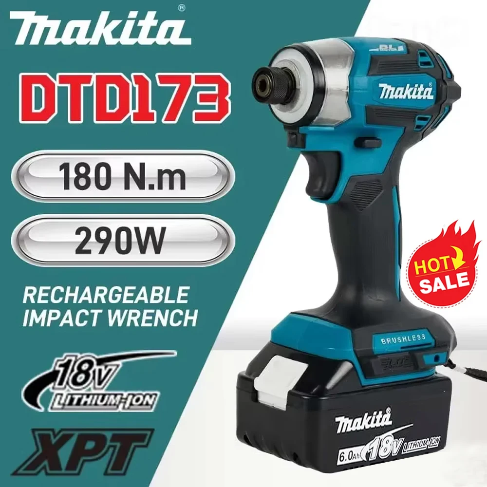 MAKITA 18V DTD173 Cordless Impact Driver Screwdriver Torque Tool Kit Wireless Drill