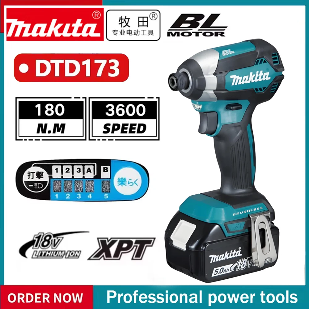 MAKITA DTD173 18V Brushless Cordless Impact Driver Lithium-Ion Power Tool, Multifunction Let me know if you need help with any other product titles!