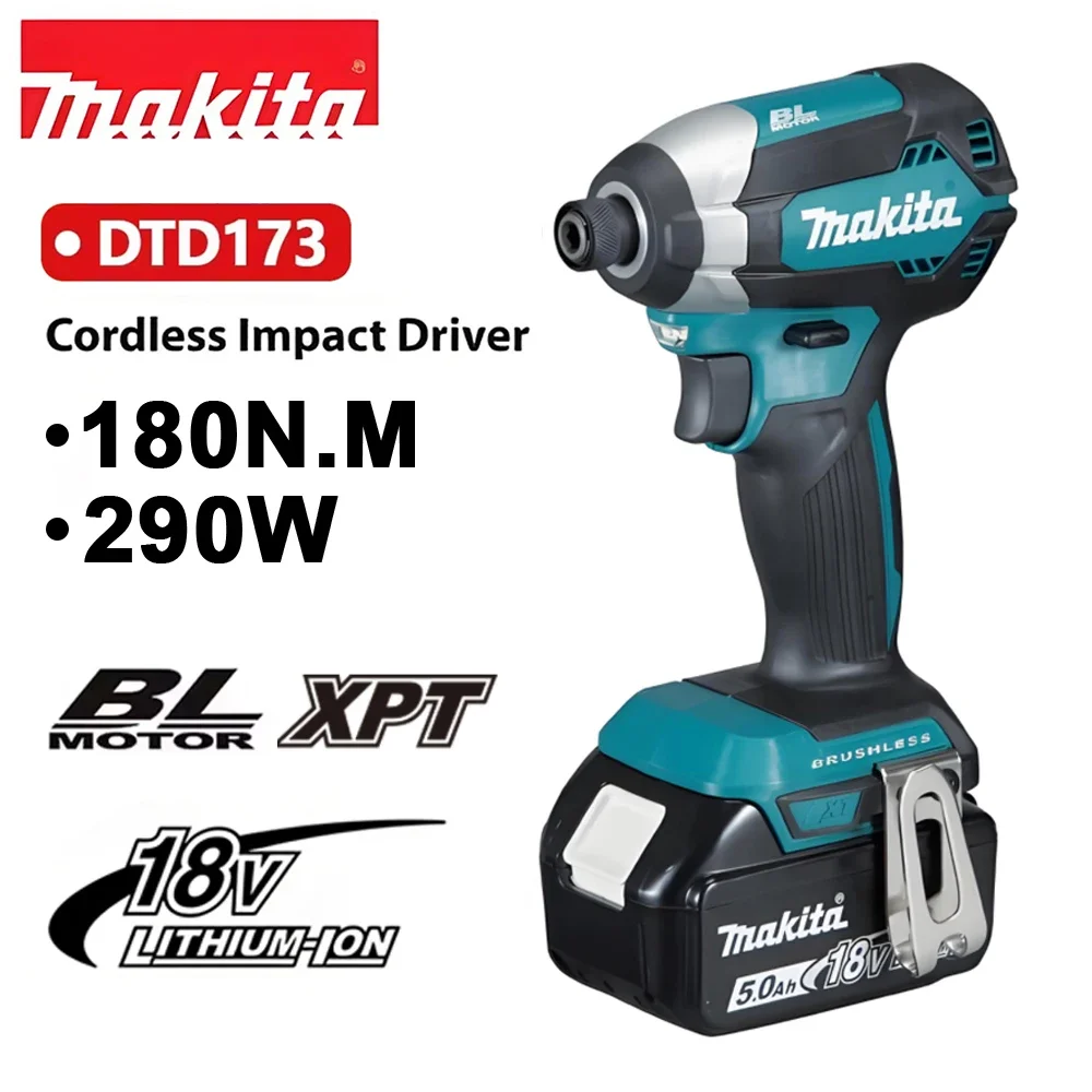 MAKITA DTD173 Brushless Impact Driver 180 N.m Cordless, for Makita 18V Batteries Pin